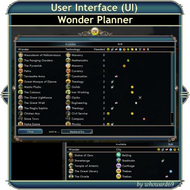 UI - Wonder Planner